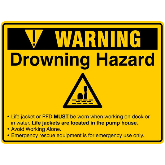 Warning Drowning Hazard Pump House