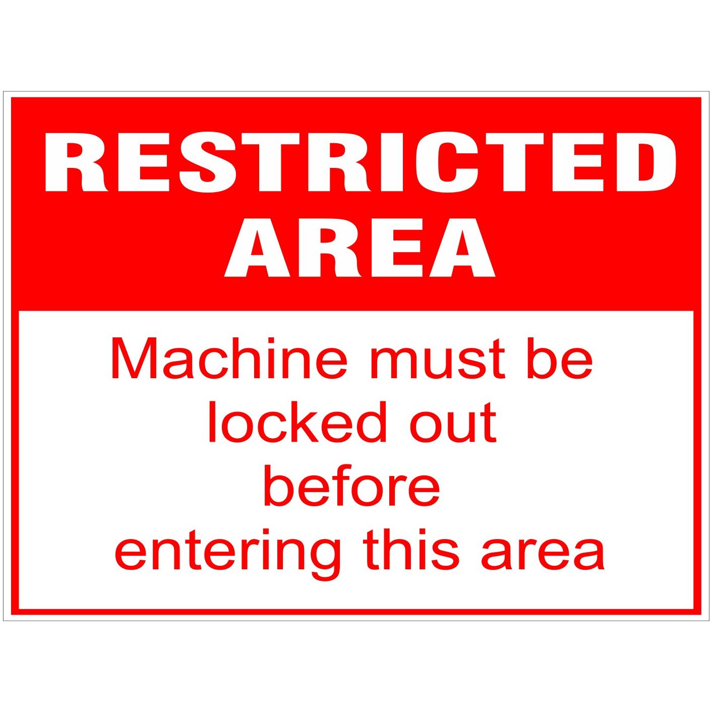 Restricted Area Machine Locked Out Before Entering