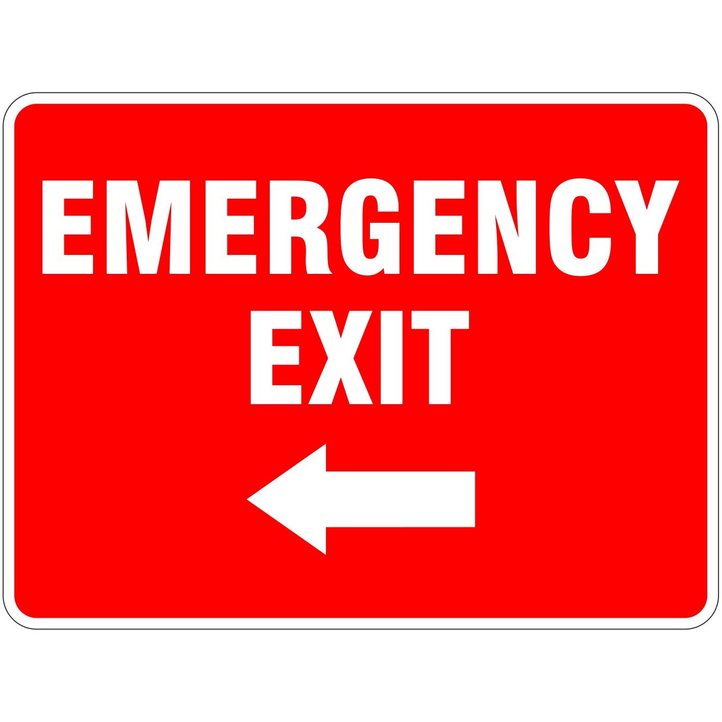 Emergency Exit with Arrow