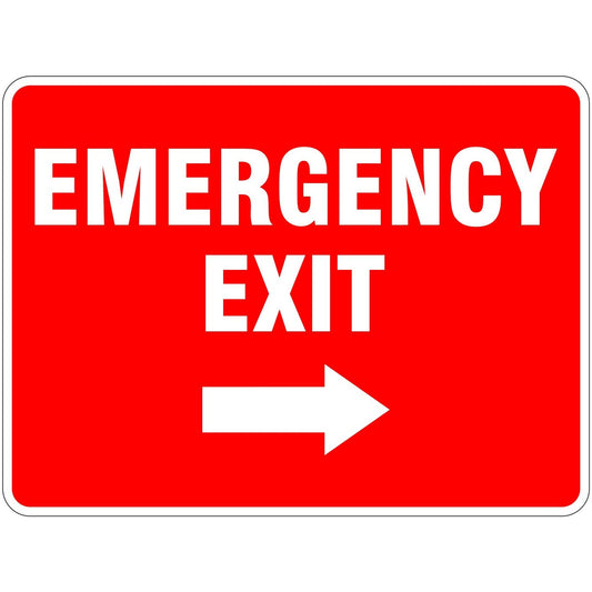 Emergency Exit with Arrow