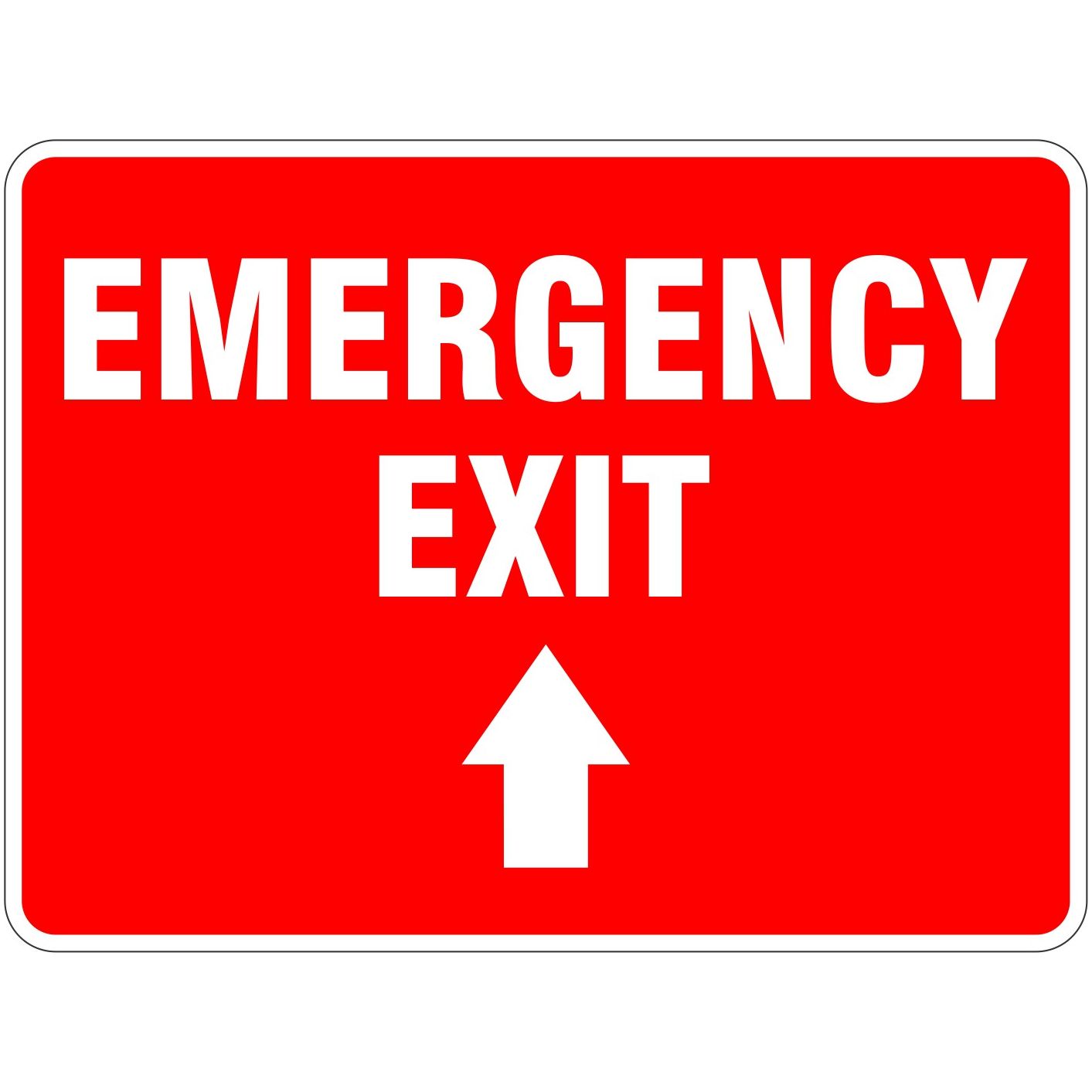 Emergency Exit with Arrow