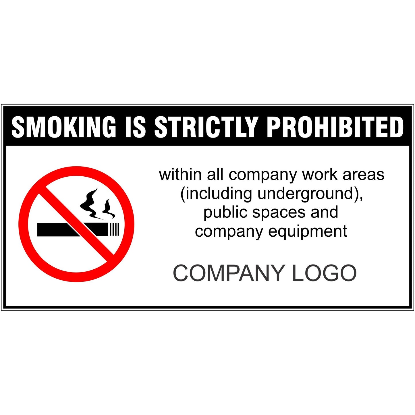 Smoking Prohibited with Company Logo