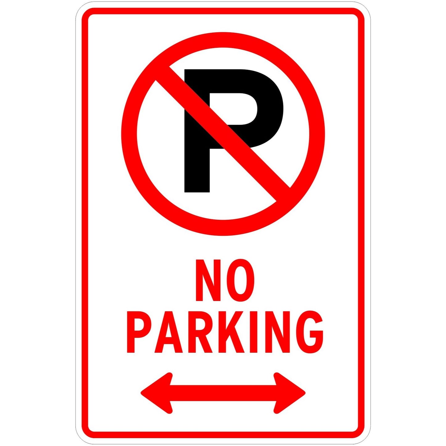 No Parking with Arrow