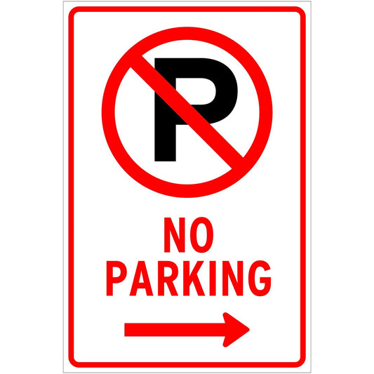 No Parking with Arrow