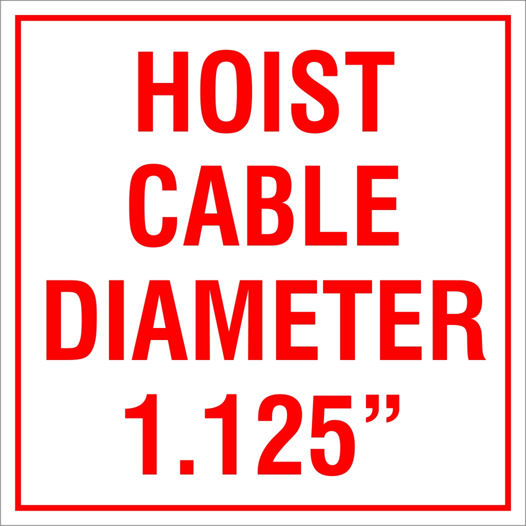 Hoist Cable Diameter